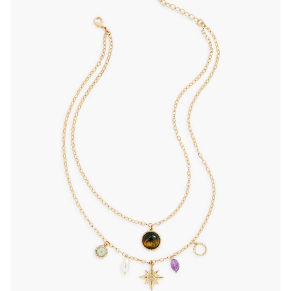Talbots Double Layer Charm Necklace - image 2